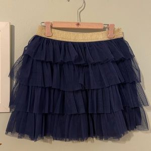 Navy blue tutu skirt with glitter waistband • size 5t